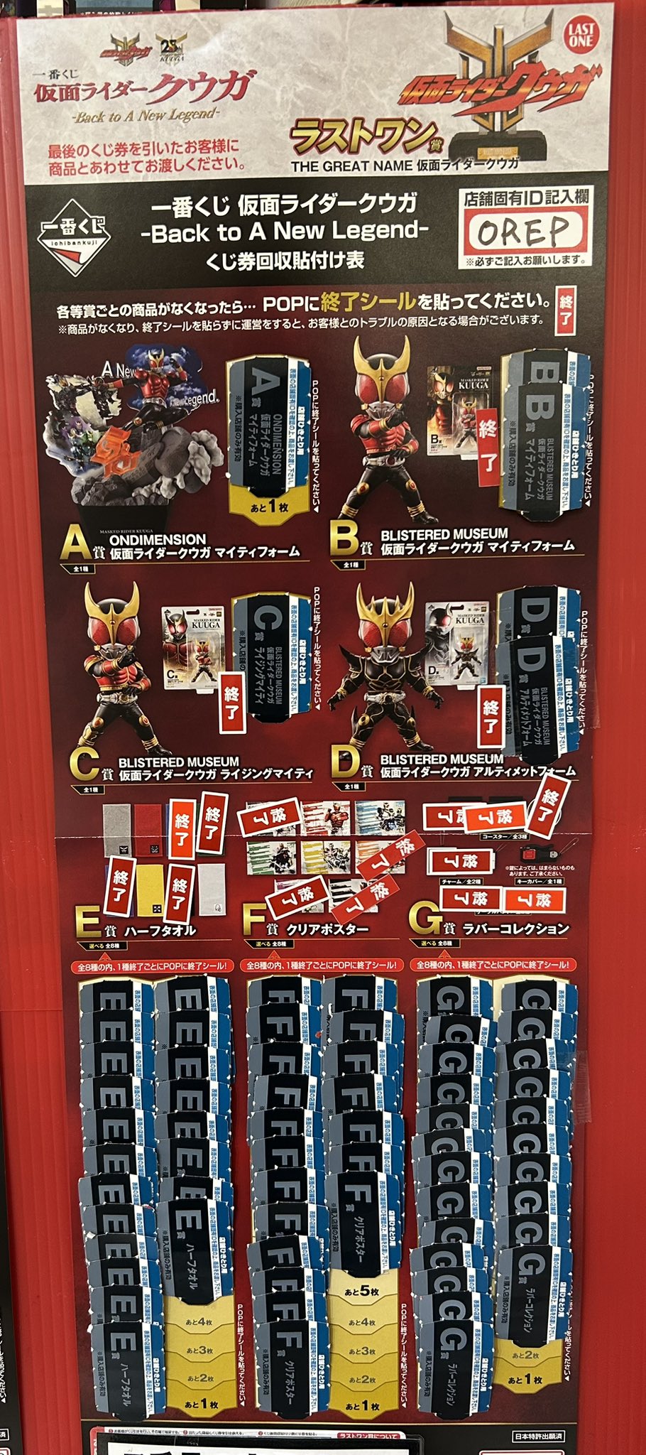 仮面ライダークウガ 一番くじ ラストワン B賞 D賞セット 星野