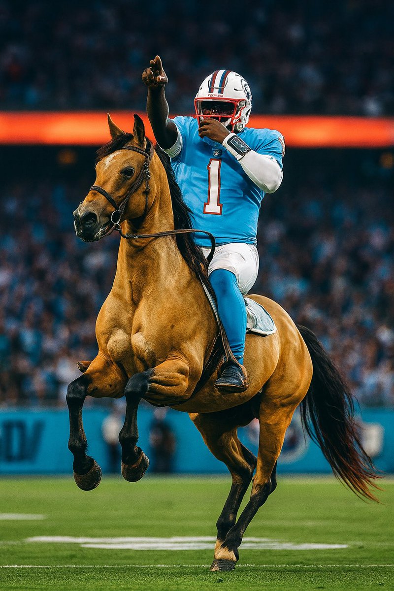 Riding the bronco today.  TITANS BY 50