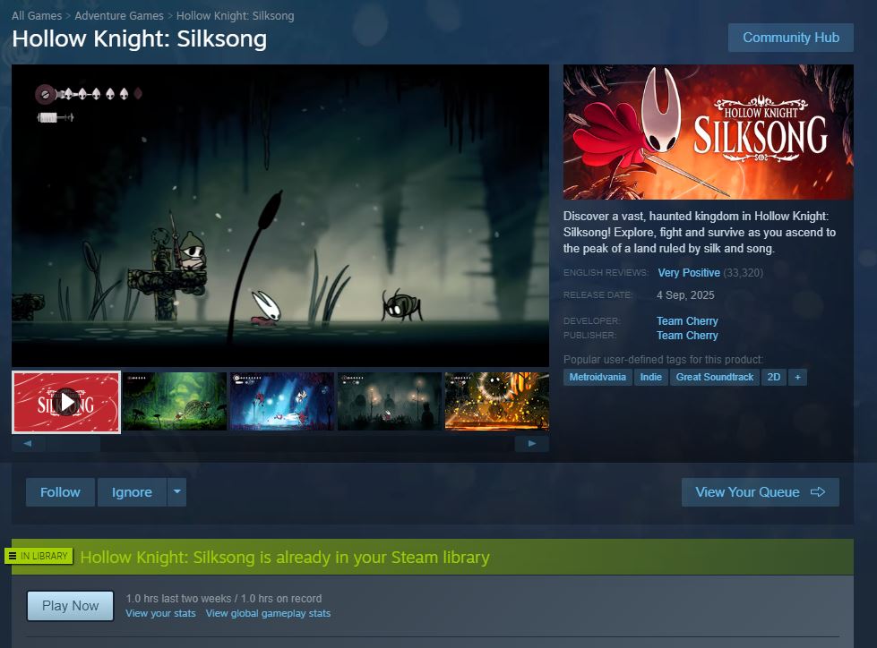 chiramu's tweet image. Well, I was lucky enough to be able to try out #hollowknightsilkong from my husband&apos;s copy and I found out that it&apos;s not too hard for me! ^^ Bought it to support #IndieGameDev and since @TeamCherryGames is South Australian, it&apos;s Buy SA for SA👍❤️