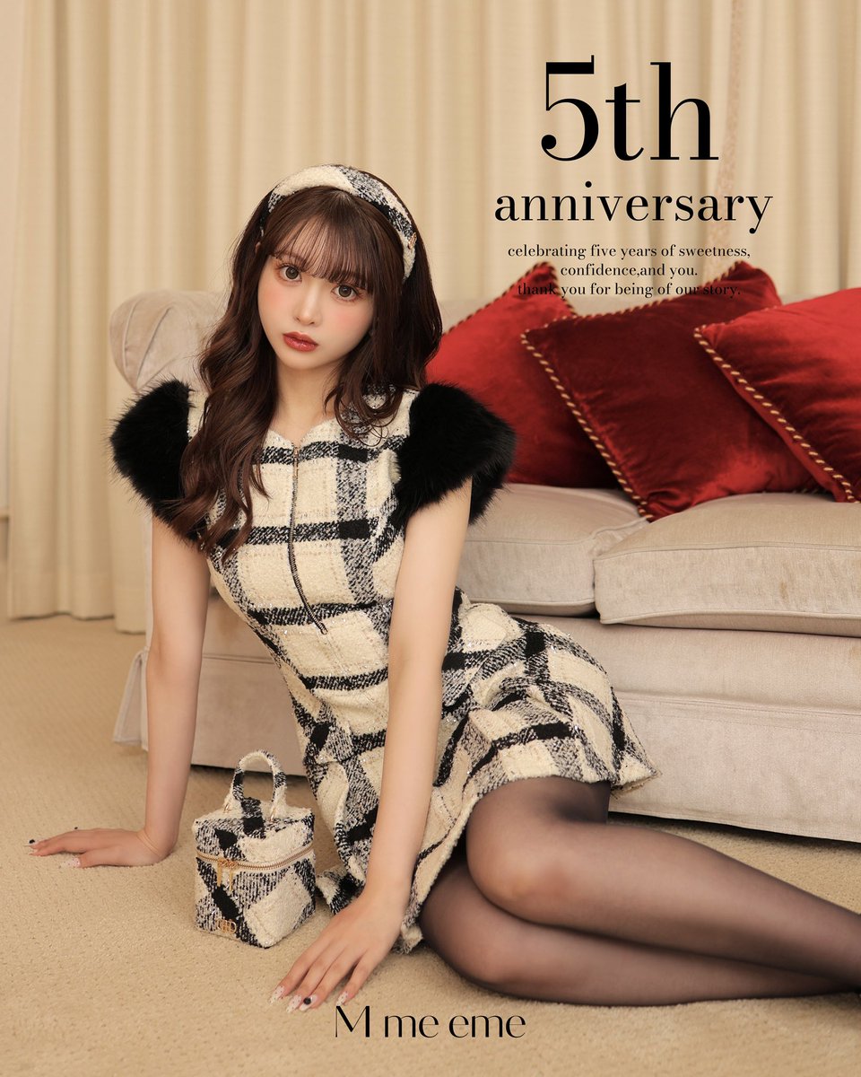エムミーエメ M me eme ビジューカラーリボンワンピース グレー September 1st collection – M me eme