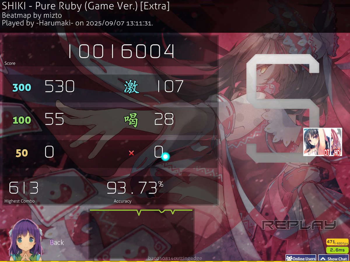 osuリハビリ二日目 sbしてbp更新？？？ 634pp