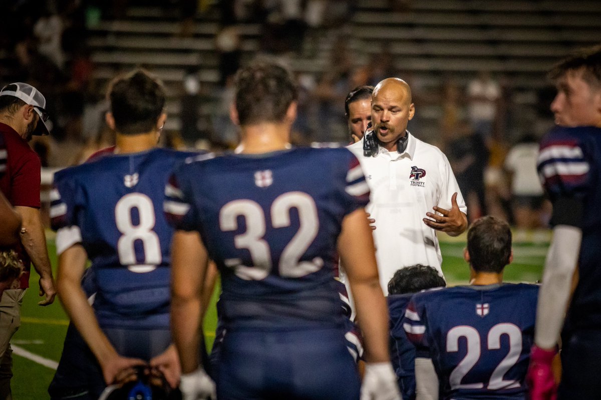 Congratulations, Coach Dave Eastham, on your first head-coaching victory. 

Trinity beat Bosco Tech 42-0.

<a href="/pollonpreps/">Jack Pollon</a> <a href="/haleymsawyer/">Haley Sawyer</a> <a href="/JustinwillTweet/">Justin Vigil-Zuniga</a> <a href="/TylerWainfeld/">Tyler Wainfeld</a>