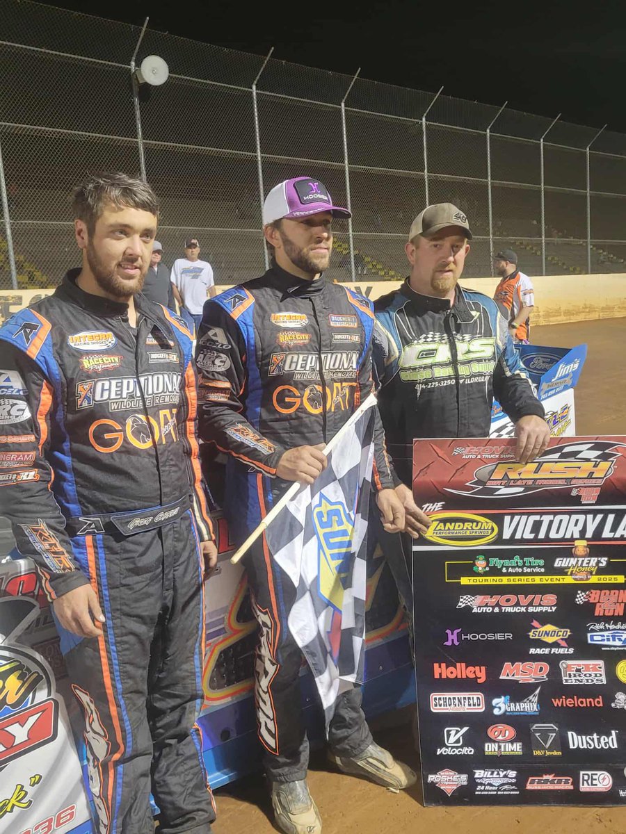 RUSH Late Models (@rushlm) on Twitter photo Here are the <a href="/landrumspring/">Landrum</a> podium finishers for tonight’s <a href="/HovisAutoSupply/">Hovis Auto Supply</a> RUSH Late Model <a href="/FlynnsTireAuto/">Flynn's Tire & Auto Service ☘️</a> /Gunter's Honey race at <a href="/Winc_DirtTrack/">Winchester Speedway</a> , 1st place <a href="/kylehardy9/">Kyle Hardy</a> , 2nd place Jeremy Wonderling, and 3rd place Greg Carrico pictured in <a href="/landrumspring/">Landrum</a> Victory Lane. Here are the <a href="/landrumspring/">Landrum</a> podium finishers for tonight’s <a href="/HovisAutoSupply/">Hovis Auto Supply</a> RUSH Late Model <a href="/FlynnsTireAuto/">Flynn's Tire & Auto Service ☘️</a> /Gunter's Honey race at <a href="/Winc_DirtTrack/">Winchester Speedway</a> , 1st place <a href="/kylehardy9/">Kyle Hardy</a> , 2nd place Jeremy Wonderling, and 3rd place Greg Carrico pictured in <a href="/landrumspring/">Landrum</a> Victory Lane.