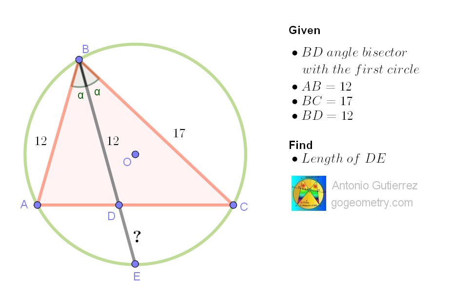 gogeometry's tweet image. Can you crack Problem 1605? 🔺 Find DE using pure geometry, no trigonometry!
Solve now 👉 gogeometry.com/school-college… 
#Geometry #BrainTeaser #Triangle #Circumcircle #AngleBisector #STEM