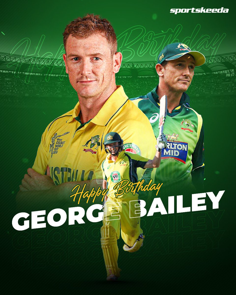 👕 125 international matches
🏏 3,700 runs
💯 3 centuries
✨ 25 fifties
🏆 2015 ODI World Cup winner

Wishing a very Happy Birthday to former Australian skipper and current chief selector, George Bailey! 🇦🇺🎂

#GeorgeBailey #HappyBirthday #Australia #Sportskeeda