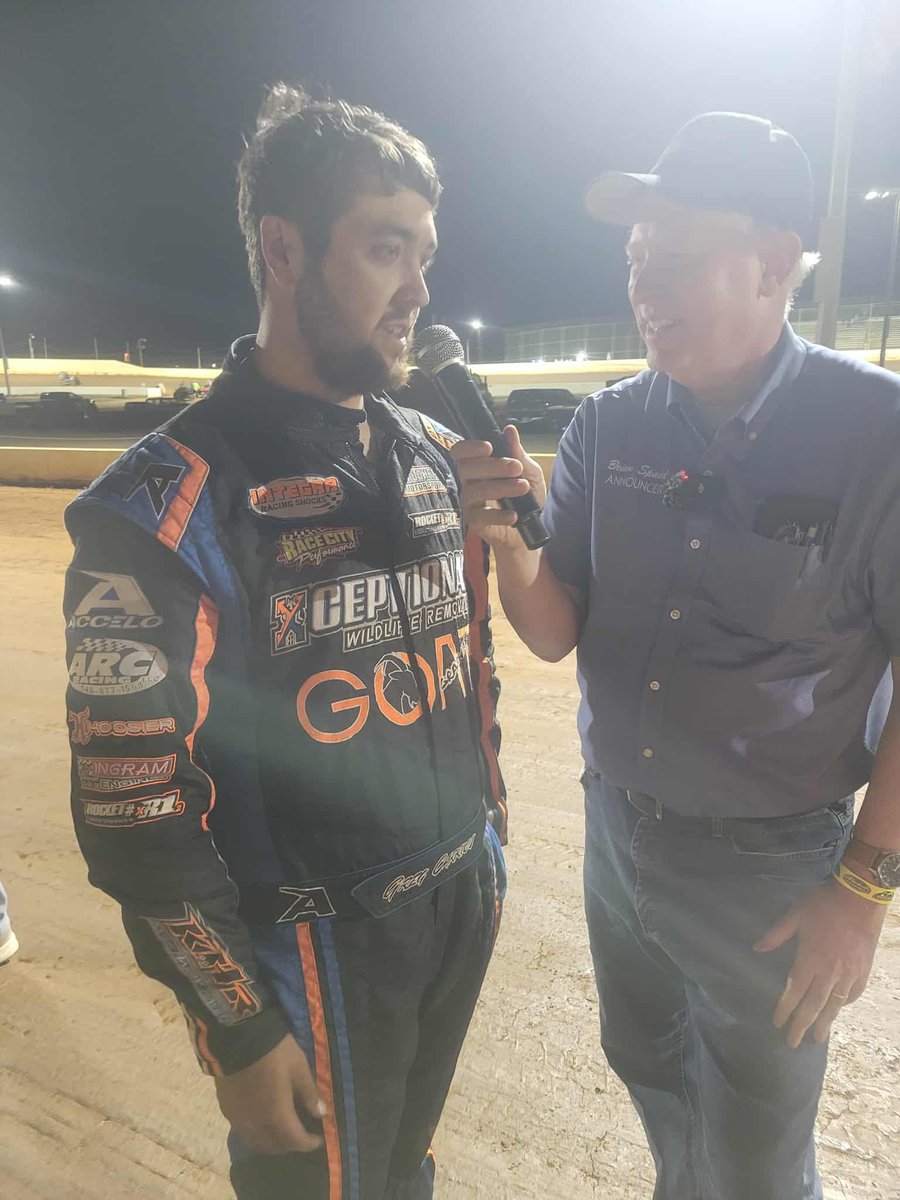 RUSH Late Models (@rushlm) on Twitter photo Here are two of the <a href="/landrumspring/">Landrum</a> podium finishers pictured being interviewed after the <a href="/HovisAutoSupply/">Hovis Auto Supply</a> RUSH Late Model <a href="/FlynnsTireAuto/">Flynn's Tire & Auto Service ☘️</a> /Gunter's Honey Touring Series race at <a href="/Winc_DirtTrack/">Winchester Speedway</a> . 1st place <a href="/kylehardy9/">Kyle Hardy</a> and 3rd place Greg Carrico are pictured, and unfortunately we Here are two of the <a href="/landrumspring/">Landrum</a> podium finishers pictured being interviewed after the <a href="/HovisAutoSupply/">Hovis Auto Supply</a> RUSH Late Model <a href="/FlynnsTireAuto/">Flynn's Tire & Auto Service ☘️</a> /Gunter's Honey Touring Series race at <a href="/Winc_DirtTrack/">Winchester Speedway</a> . 1st place <a href="/kylehardy9/">Kyle Hardy</a> and 3rd place Greg Carrico are pictured, and unfortunately we