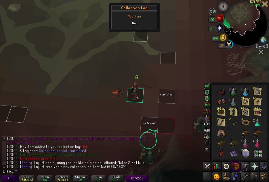 #14 Nid

2731 KC 
(None destroyed, still need jar for green log)