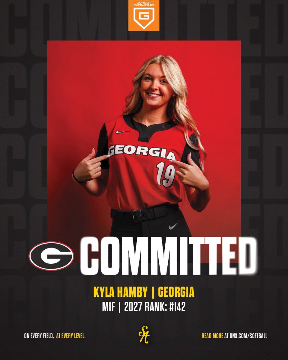 Kyla Hamby is a Dawg. The four-star infielder is headed to Athens. 

<a href="/KylaHamby1/">Kyla Hamby 2027</a> | <a href="/UGASoftball/">Georgia Softball</a> | <a href="/Go_Rout/">GoRout</a> 

on3.com/softball/news/…