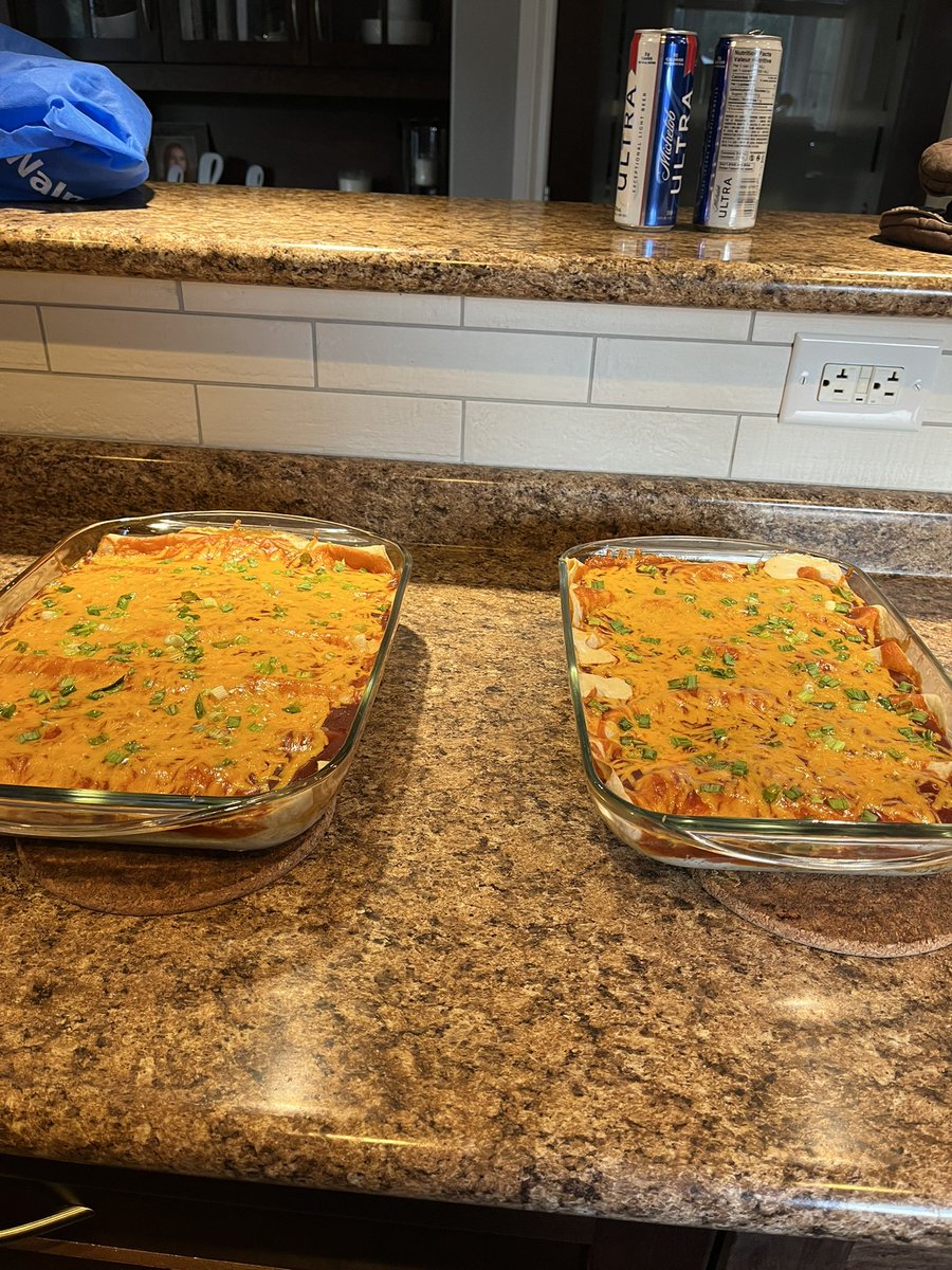 Chicken enchiladas for supper!