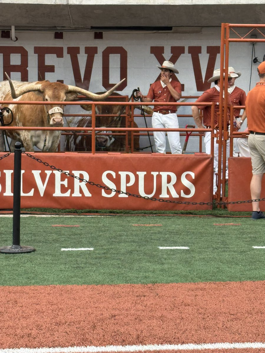Loved seeing the 🏈 designed to the TE’s today!! Great Gameday atmosphere in and around DKR!! #HookEm
