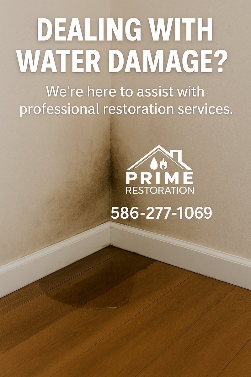 PrimeRestoratio's tweet image. 💧 Experiencing Damage?
Water intrusion spreads quickly, damaging walls, floors, and air quality. Prime Restoration is ready 24/7 with expert solutions to restore your home and peace of mind.

📞 Call Prime: 586-277-1069

#WaterDamage #MoldPrevention #PropertyRestoration
