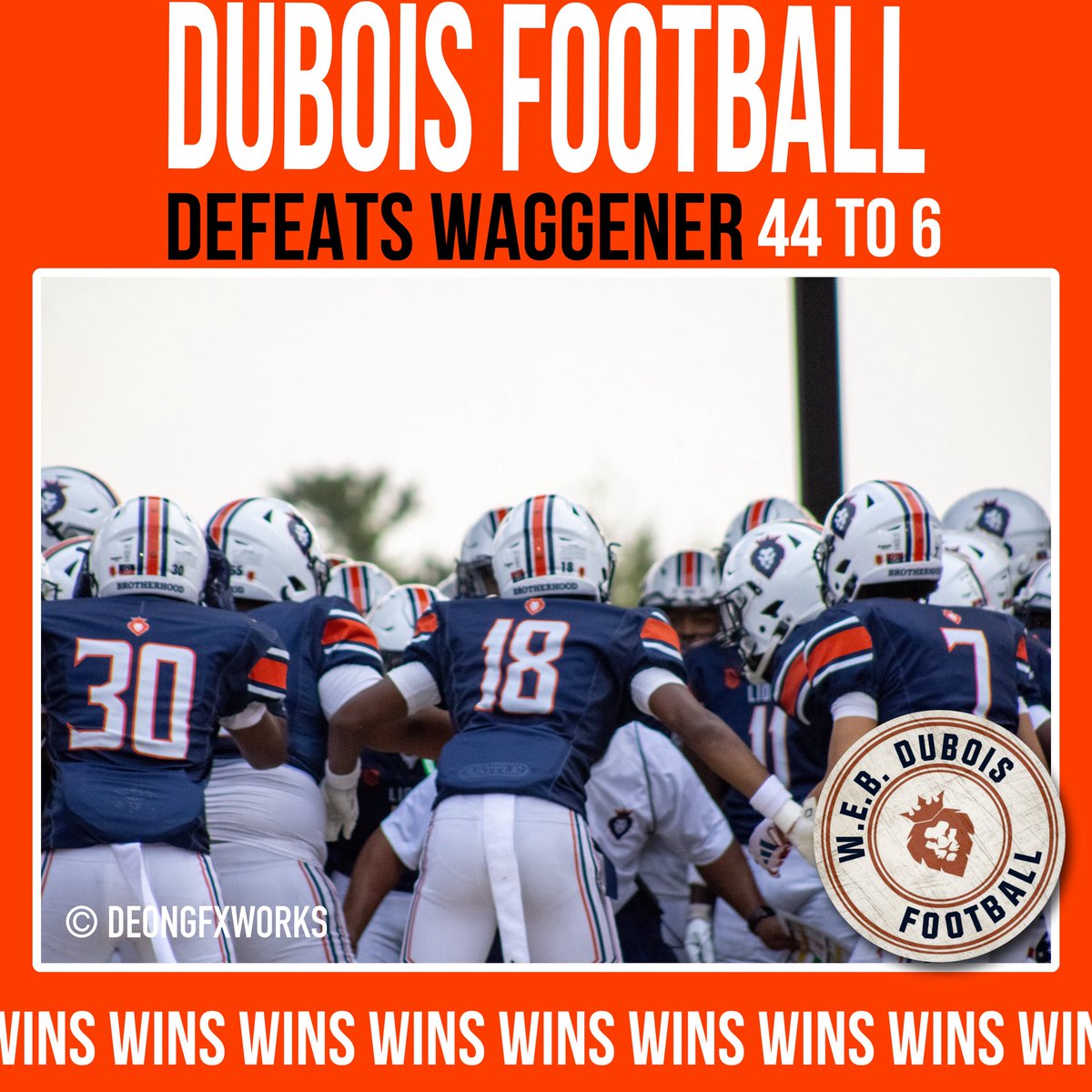 Waggener ✔️, 1-0 

#OnePrideOneBrotherhood #DuBoisFootball