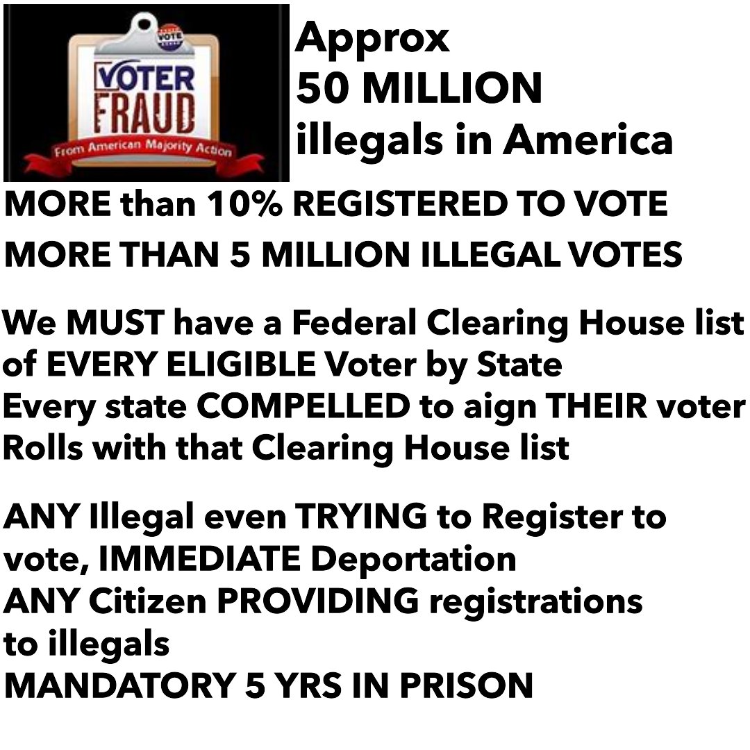 Floy Jackson (@floyjackson123) on Twitter photo <a href="/jjauthor/">Janie Johnson - America is Exceptional</a> <a href="/LeaderJohnThune/">Leader John Thune</a> Dear Leader Thune
Only the very WORST of Great Betrayers would FAIL to enact EVERY ONE of Pres Trump’s essential acts to SECURE HONEST ELECTIONS
Over the past 50 YEARS, Democrats have elevated election fraud into a science
They have continually ADDED a huge array of VEHICLES OF <a href="/jjauthor/">Janie Johnson - America is Exceptional</a> <a href="/LeaderJohnThune/">Leader John Thune</a> Dear Leader Thune
Only the very WORST of Great Betrayers would FAIL to enact EVERY ONE of Pres Trump’s essential acts to SECURE HONEST ELECTIONS
Over the past 50 YEARS, Democrats have elevated election fraud into a science
They have continually ADDED a huge array of VEHICLES OF