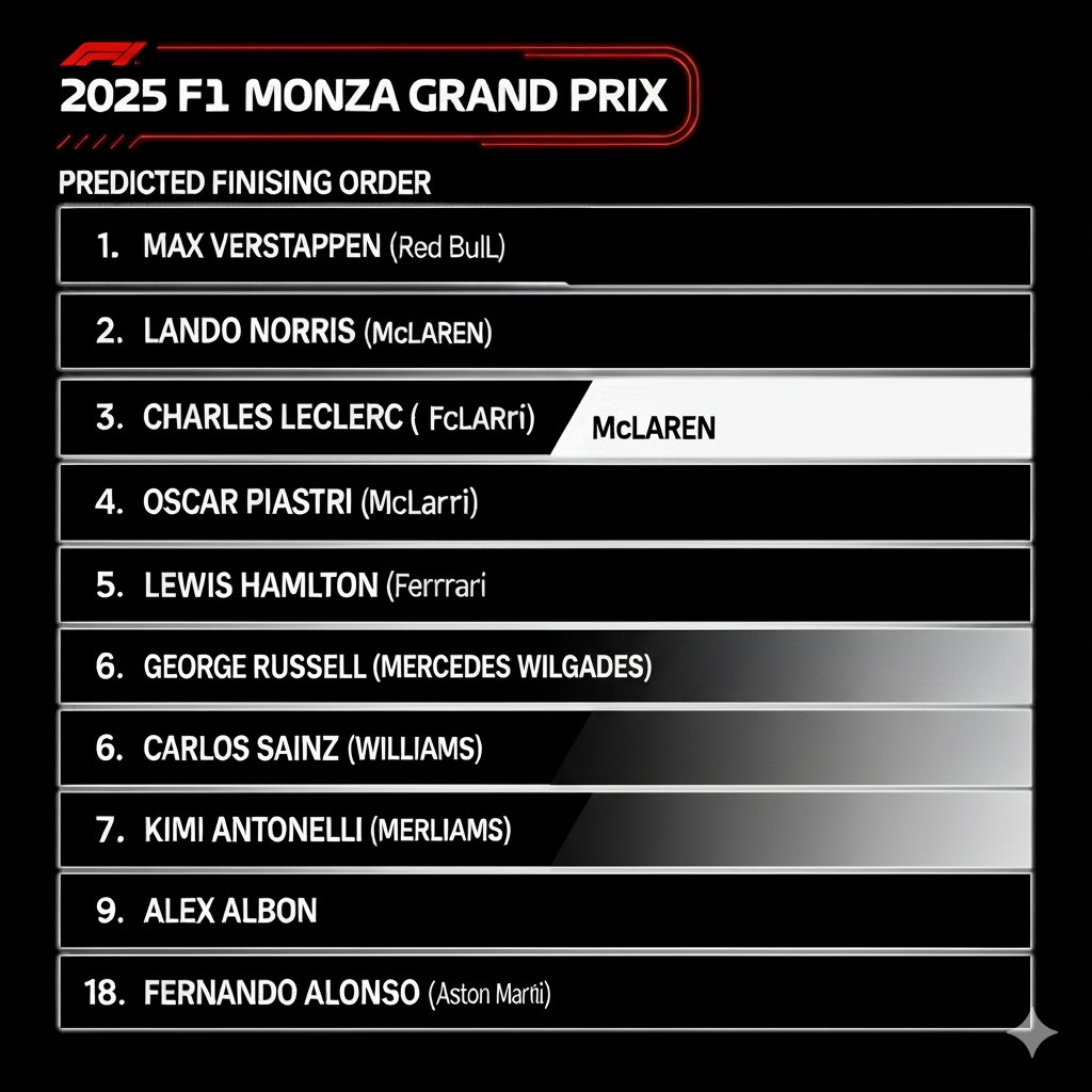 Kolade Nurse (@bajankoolaid) on Twitter photo I asked #googlegemini and #chatgpt to predict the #monzagp #ItalianGP for tomorrow, Gemini the dark themed table and Chatgpt the colour themed table... What do you think, I am hoping Gemini is right and Charles makes P3. <a href="/F1/">Formula 1</a> <a href="/SkySportsF1/">Sky Sports F1</a> <a href="/ScuderiaFerrari/">Scuderia Ferrari HP</a> I asked #googlegemini and #chatgpt to predict the #monzagp #ItalianGP for tomorrow, Gemini the dark themed table and Chatgpt the colour themed table... What do you think, I am hoping Gemini is right and Charles makes P3. <a href="/F1/">Formula 1</a> <a href="/SkySportsF1/">Sky Sports F1</a> <a href="/ScuderiaFerrari/">Scuderia Ferrari HP</a>