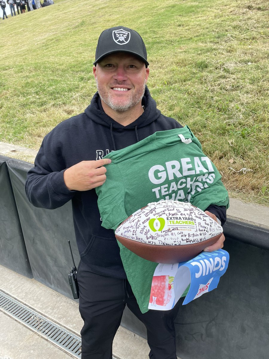 Jodi Hooten (@hooty686) on Twitter photo <a href="/CFPExtraYard/">College Football Playoff (CFP) Foundation</a> #ExtraYardGameBall <a href="/CanyonAthDept/">CanyonISDAthletics</a> Randall High School honored a former student and now Senior Principal, Travis Willard, at his first high school football game as a principal! The Raiders brought him a big win with a signed Game Ball! <a href="/CFPExtraYard/">College Football Playoff (CFP) Foundation</a> #ExtraYardGameBall <a href="/CanyonAthDept/">CanyonISDAthletics</a> Randall High School honored a former student and now Senior Principal, Travis Willard, at his first high school football game as a principal! The Raiders brought him a big win with a signed Game Ball!