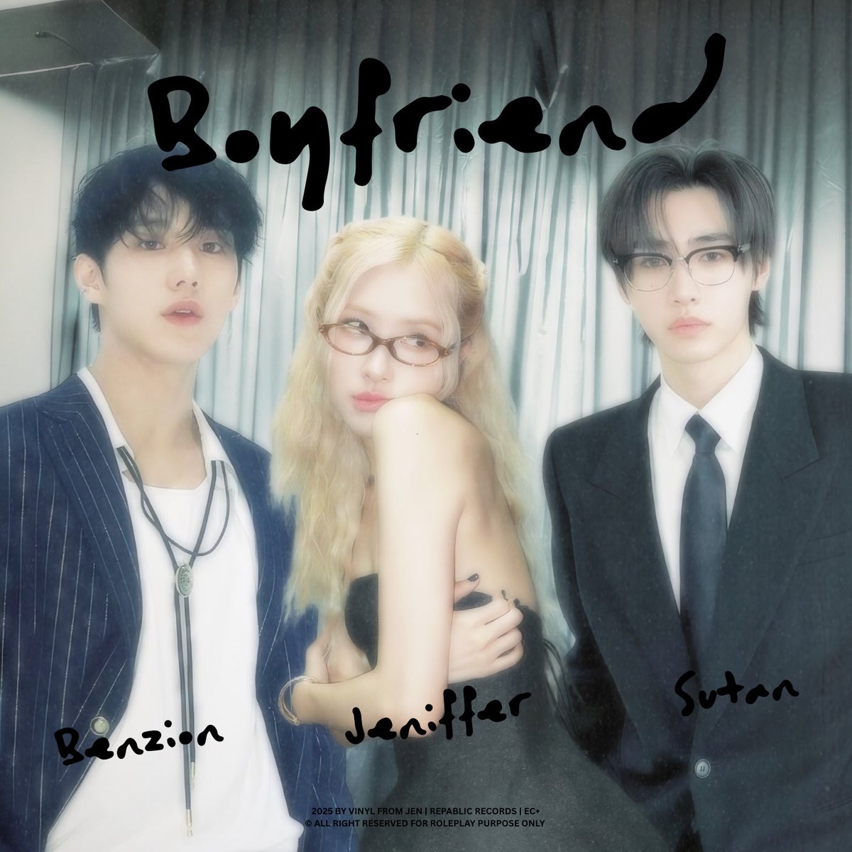 ㅤ

𝗡𝗼𝘁 your 𝐁͟𝐨͟𝐲͟𝐟͟𝐫͟𝐢͟𝐞͟𝐧͟𝐝͟. 𝗡𝗼𝘁 your 𝐆͟𝐢͟𝐫͟𝐥͟𝐟͟𝐫͟𝐢͟𝐞͟𝐧͟𝐝͟.
but we 𝐚͟𝐢͟𝐧͟'͟𝐭͟ letting go either… 

𝗖𝗢𝗠𝗜𝗡𝗚 𝗦𝗢𝗢𝗡 :

‘𝑱eniffer 𝑵ora’s’ feat 𝐒utan (<a href="/AN__HYPEN/">ANHYPEN</a>) &amp; 𝐁enzion (<a href="/ofHITHER/">𝐖𝐄 𝐀𝐑𝐄 𝐇𝐈𝐓𝐇𝐄𝐑.</a>) - 𝘽͟𝙤͟𝙮͟𝙛͟𝙧͟𝙞͟𝙚͟𝙣͟𝙙͟
-

#BOYFRIEND_JSB 

-