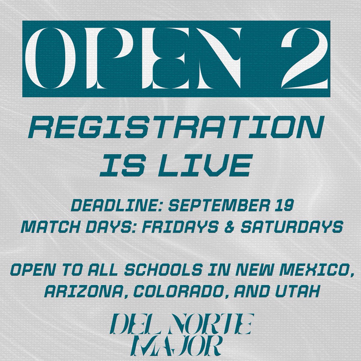 Do YOU want to compete in SWES? Registration for Open 2 is now LIVE!
Open for all scholastic teams in the four corners!

Register here ⬇️
forms.gle/bkrzq8QwsxCKwV…