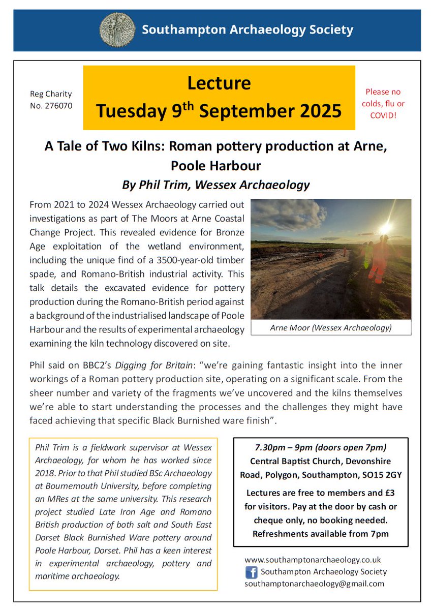 Our next lecture, 9th September 2025