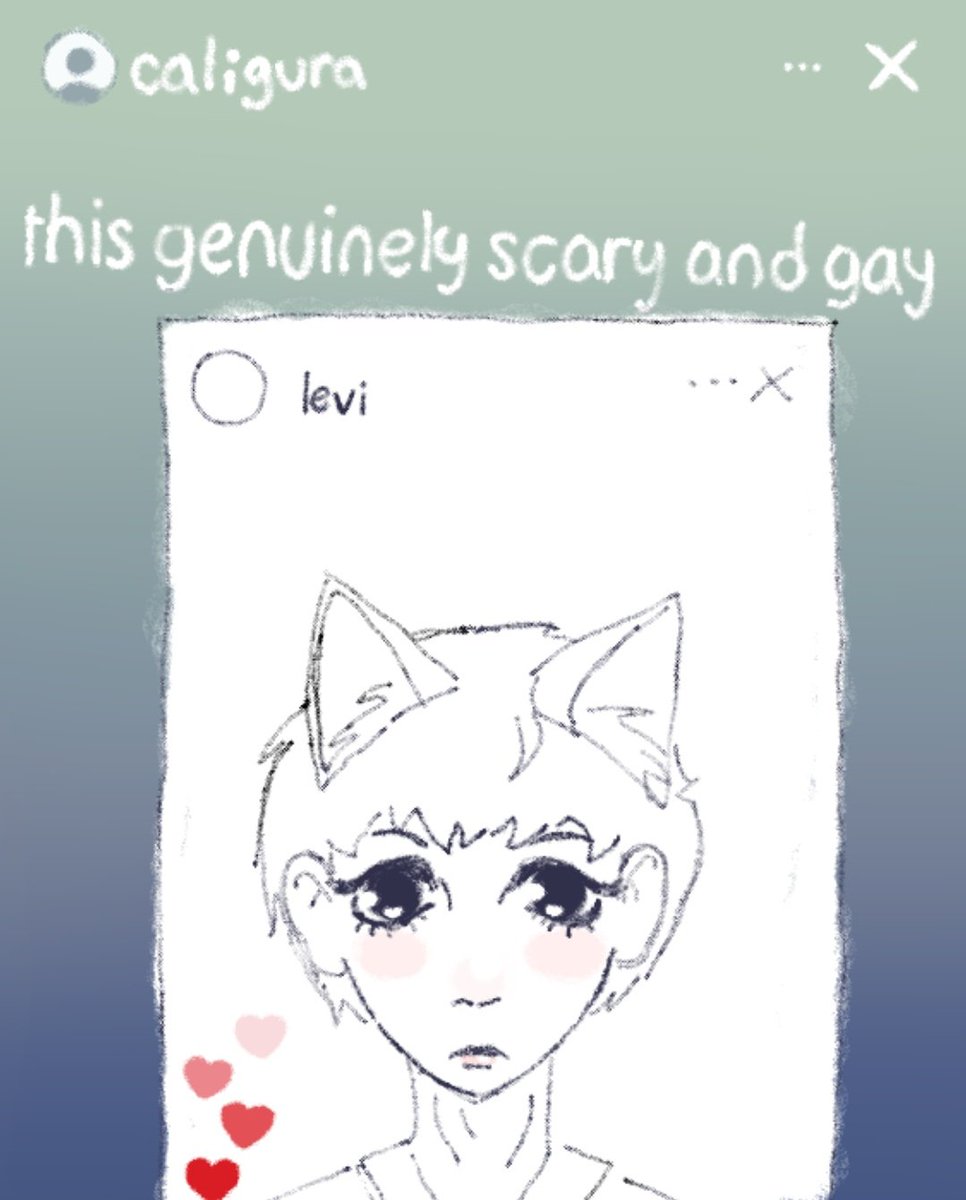 second drawing of caligura cyberbullying levi