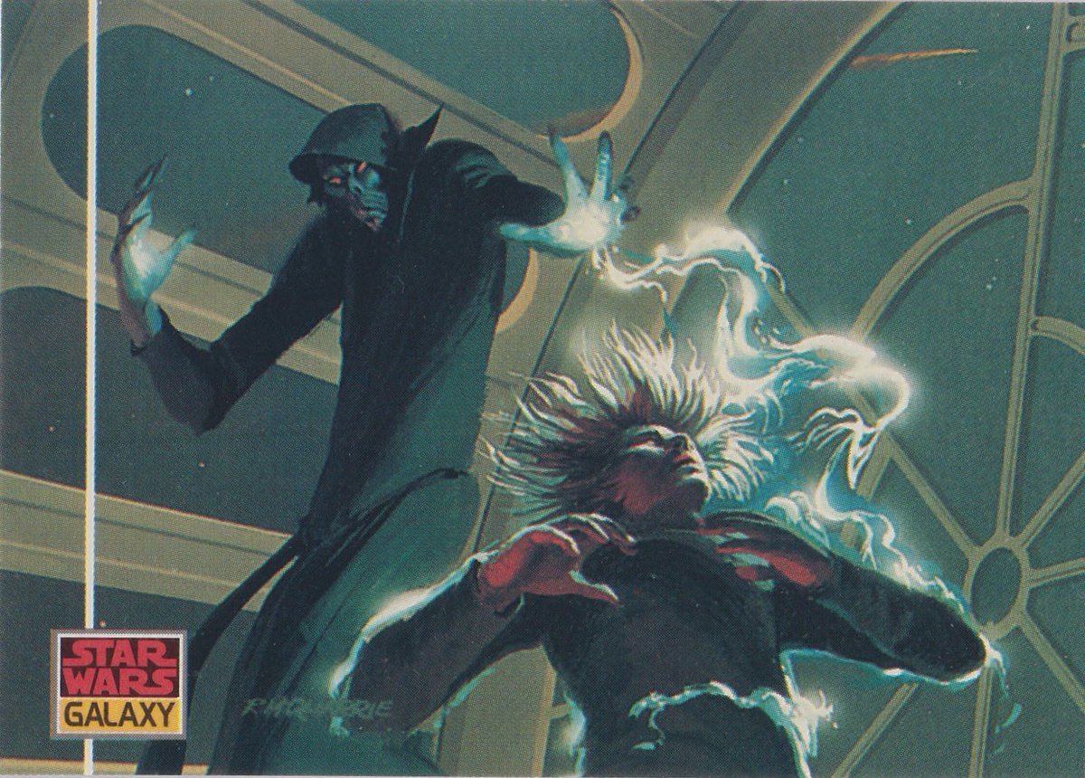 AustinGorton's tweet photo. Card #046: The Emperor Strikes Back
McQuarrie's Nosferatu-esque Emperor is cool, but I think it works better to have him just be a (mostly) regular old man.
#TradingCardADay #SWG1 #StarWars #RalphMcQuarrie #DesignofStarWars #ReturnOfTheJedi #LukeSkywalker #TheEmperor https://t.co/IBRpyWHW7z