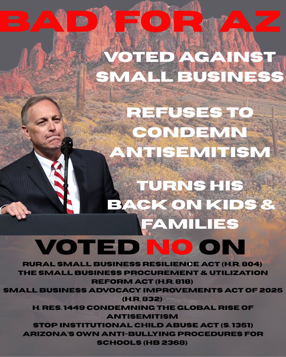Az_War_Room's tweet photo. @anthonykernAZ @KTaylorRobson @andybiggs4az @realDonaldTrump @TeamTrump Biggly bad for Az. He represents career politician swamp https://t.co/vGhwXtJYXI