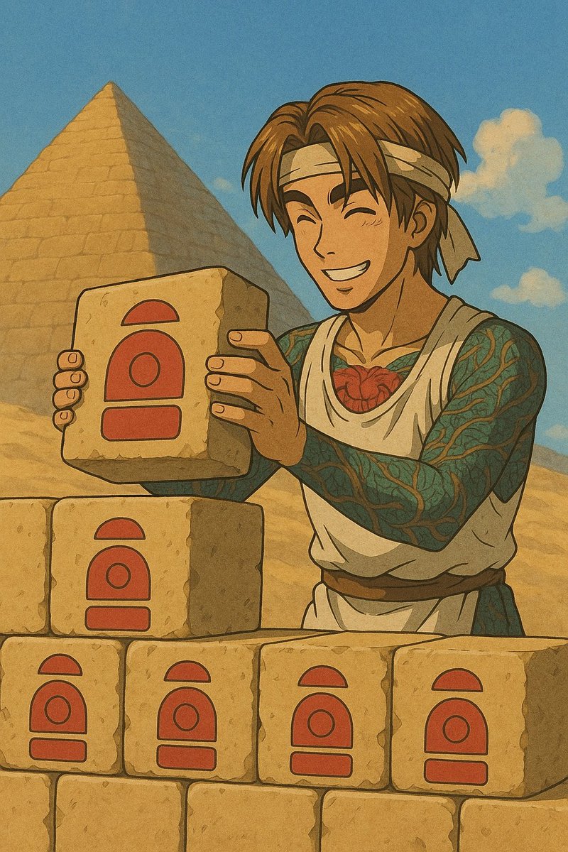 Mad Lad building a pyramid with Switchboard blocks