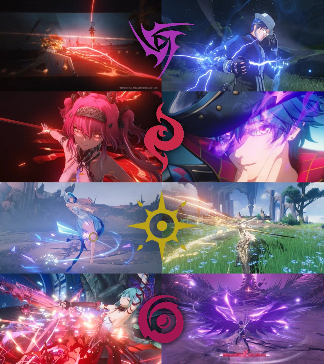 a_daayum's tweet photo. love the way wuwa never locked an attribute to only one vfx colour https://t.co/p79Oh8ur96