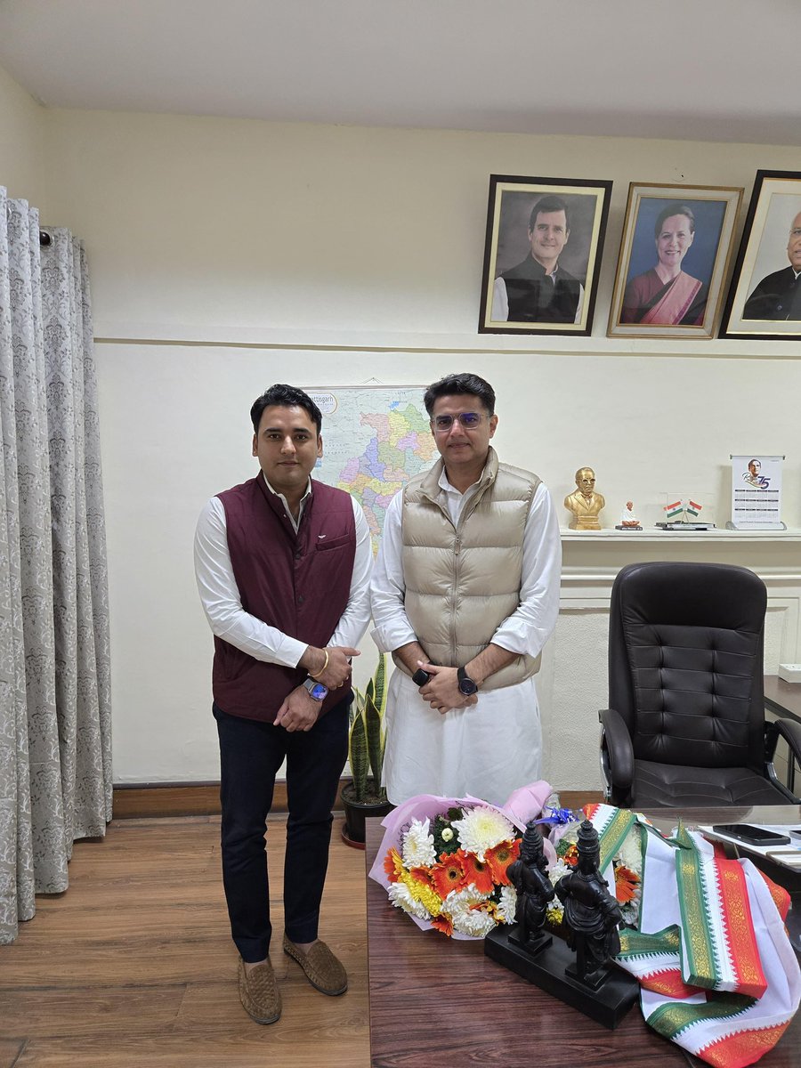 पूर्व उप मुख्यमंत्री , जन जन के नेता आदरणीय सचिन जी पायलट साहब को जन्मदिन की हार्दिक शुभकामनाएं <a href="/SachinPilot/">Sachin Pilot</a>