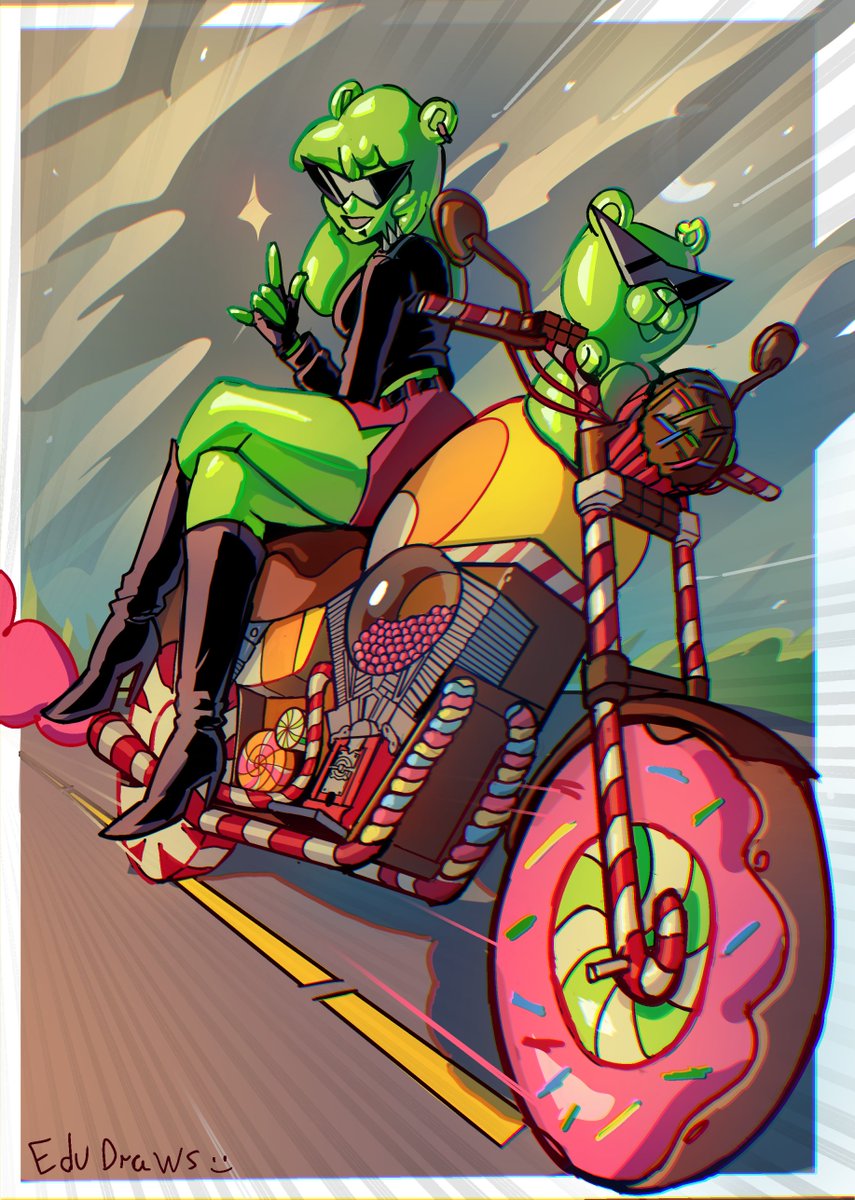 gummy girl e seu parceiro gummy bear