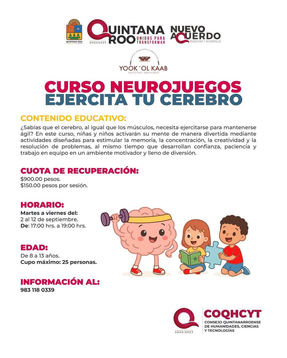 🧠✨ Niñas y niños ejercitan su mente en el Planetario Yook’ol Kaab con actividades de memoria, creatividad y trabajo en equipo 🚀🌟
📲 983 118 0339 | DM

#UnidosParaTransformar
#CienciaParaTransformar
#PlanetarioChetumal
#YookolKaab