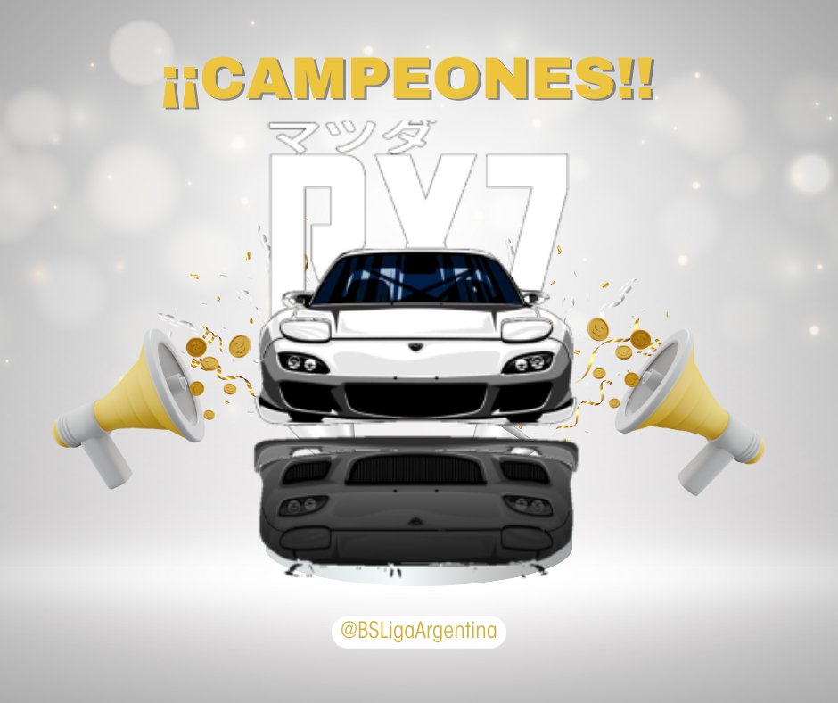 BSLigaArgentina's tweet photo. #CampeónLABS
¡HABEMUS CAMPEONES!

@RX7_TEAM_ se suma a la vitrina de los grandes campeones de la LIGA ARGENTINA

Los campeones:
- @Solar_RayBS 
- @kokitatu55
- @Bradbarii

¡Felicidades CAMPEONES! Ahora a festejar 🥂🥳

Ahora les tocará defender su logro...
#ArgentinaBS 🇦🇷 https://t.co/VW58ThYo3I