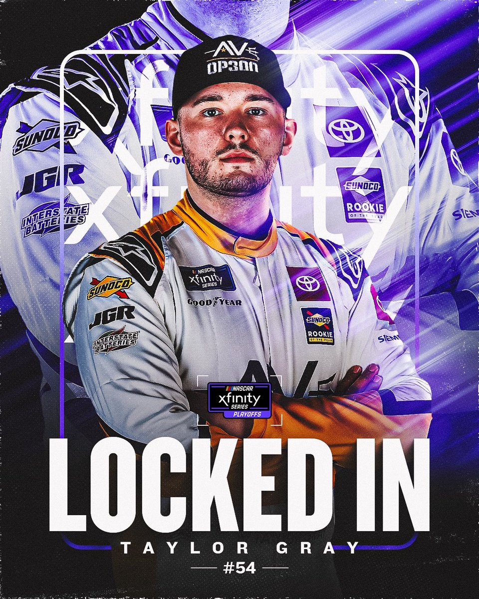NASCAR Xfinity (@nascar_xfinity) on Twitter photo Making his Xfinity Series Playoffs debut!
<a href="/Taylor_Gray/">Taylor Gray</a> is locked in to run for a title! Making his Xfinity Series Playoffs debut!
<a href="/Taylor_Gray/">Taylor Gray</a> is locked in to run for a title!