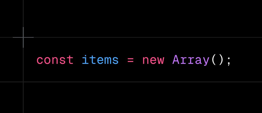 aidenybai's tweet image. my cofounder initializes javascript arrays like this and i hate him for it