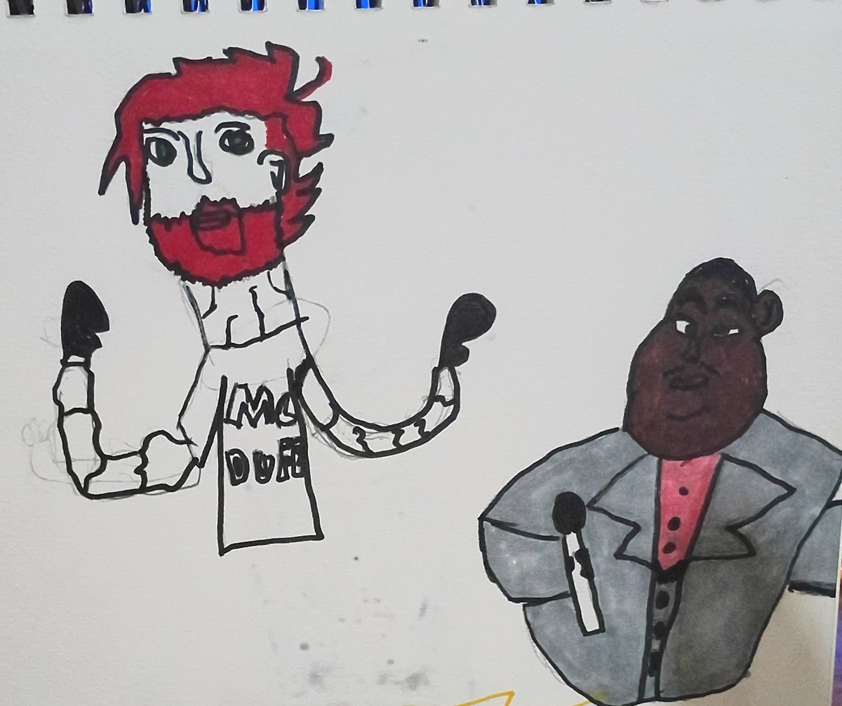 Day 9 <a href="/thegreenpill420/">The Green Pill</a> <a href="/rayrayishappy/">RayRayIsHappy</a> I found out I can't draw muscles [tried to draw my boxer character from a tabletop game im playing] so I drew this funny comic instead 🤣 Lavell Crawford I swear he isn't Patrice