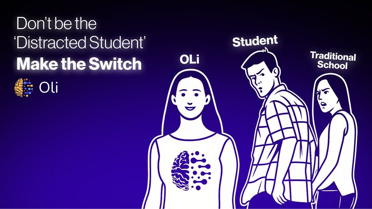 RexXcryptonft's tweet image. Don't be the 'Distracted Student'!
💡 Make the switch to OLi and unlock your full potential!
🚀 Boost your focus and learning with a smarter approach to education!
#OLi #FocusOnLearning #StudentSuccess