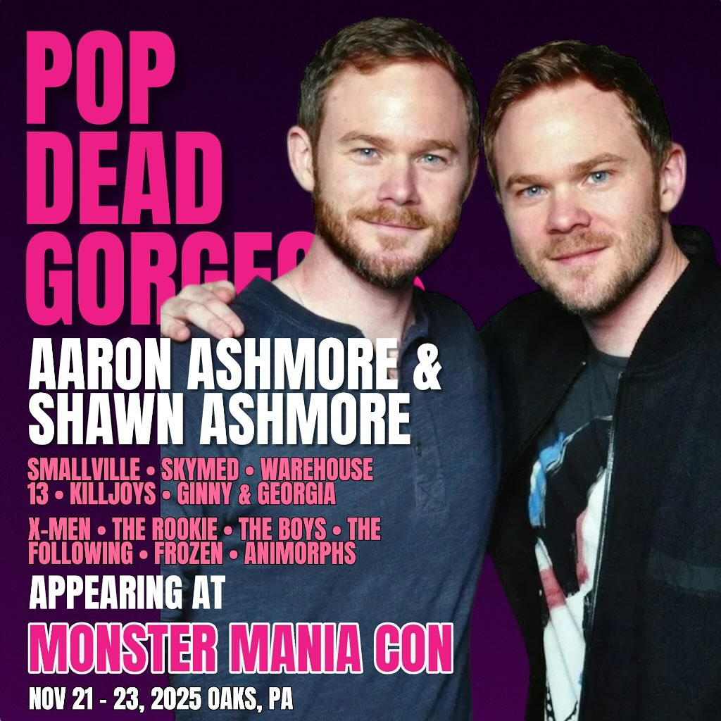 Convention alert! Both Aaron and Shawn Ashmore will appear at Monster Mania Con on November 21-23, 2025 in Oaks (PA, USA). Lucky are those who will attend!
(made by Pop Dead Gorgeous)
#aaronashmore #shawnashmore