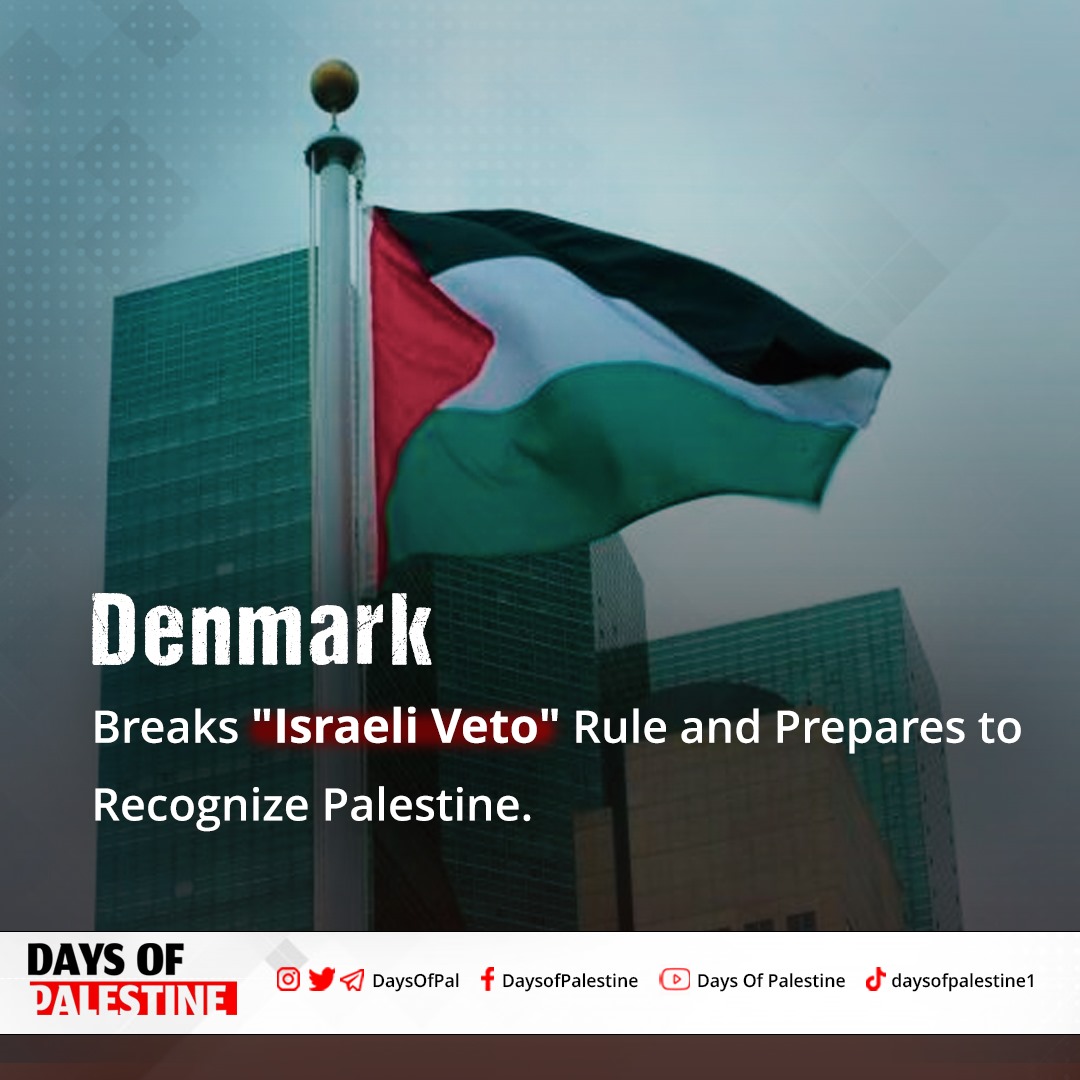Denmark announced decision to recognise the State of Palestine is no longer conditional upon the approval of the Israeli government, marking significant shift in its foreign policy &amp; an increasing European conviction for independent action regarding Palestinian-Israeli conflict.