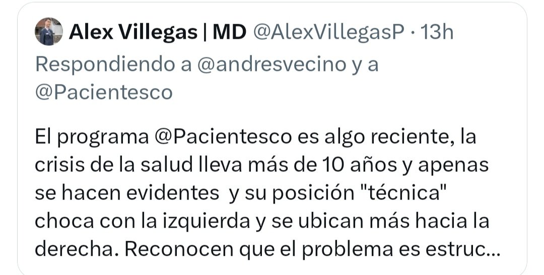 Pacientes Colombia (@pacientesco) on Twitter photo Dr. <a href="/AlexVillegasP/">Alex Villegas | MD</a>
Mientras usted está dedicado a difamar a pacientes,nosotros
1.Presentamos el proyecto 341 de reforma al sistema
2. Logramos tumbar Decretos de emergencia social en 2009
3. Participamos en 13 mesas de UPC
Ponemos los muertos por la crisis Dr. <a href="/AlexVillegasP/">Alex Villegas | MD</a>
Mientras usted está dedicado a difamar a pacientes,nosotros
1.Presentamos el proyecto 341 de reforma al sistema
2. Logramos tumbar Decretos de emergencia social en 2009
3. Participamos en 13 mesas de UPC
Ponemos los muertos por la crisis