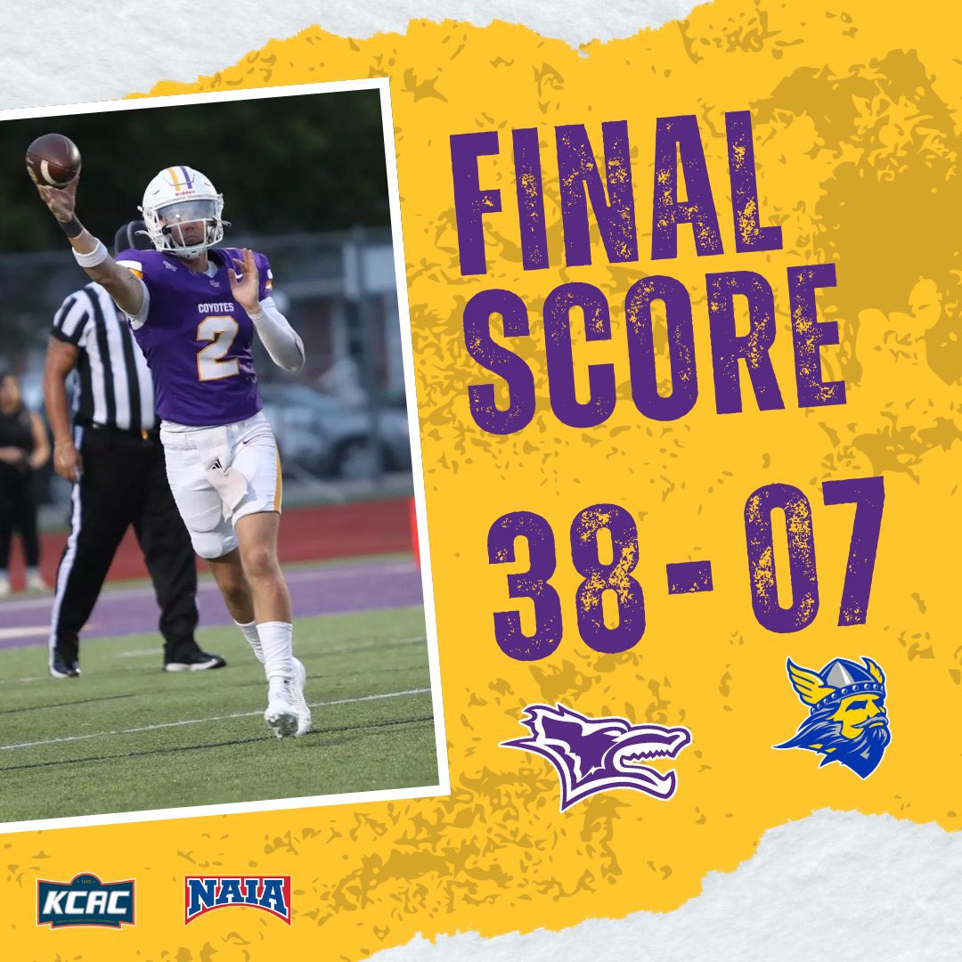 Tyler Henry (@tylerhenrypxp) on Twitter photo It's a rivalry ROUT for <a href="/kwufootball/">Kansas Wesleyan University Football</a>, who takes down Bethany on the road to roll to 2-0
The <a href="/kwucoyotes/">Kansas Wesleyan Coyotes</a> are now 20-5 against the Swedes since 2001 and have won 11 straight in the series, ALL by 22 or more 👀
KWU returns home to host Avila next week! It's a rivalry ROUT for <a href="/kwufootball/">Kansas Wesleyan University Football</a>, who takes down Bethany on the road to roll to 2-0
The <a href="/kwucoyotes/">Kansas Wesleyan Coyotes</a> are now 20-5 against the Swedes since 2001 and have won 11 straight in the series, ALL by 22 or more 👀
KWU returns home to host Avila next week!