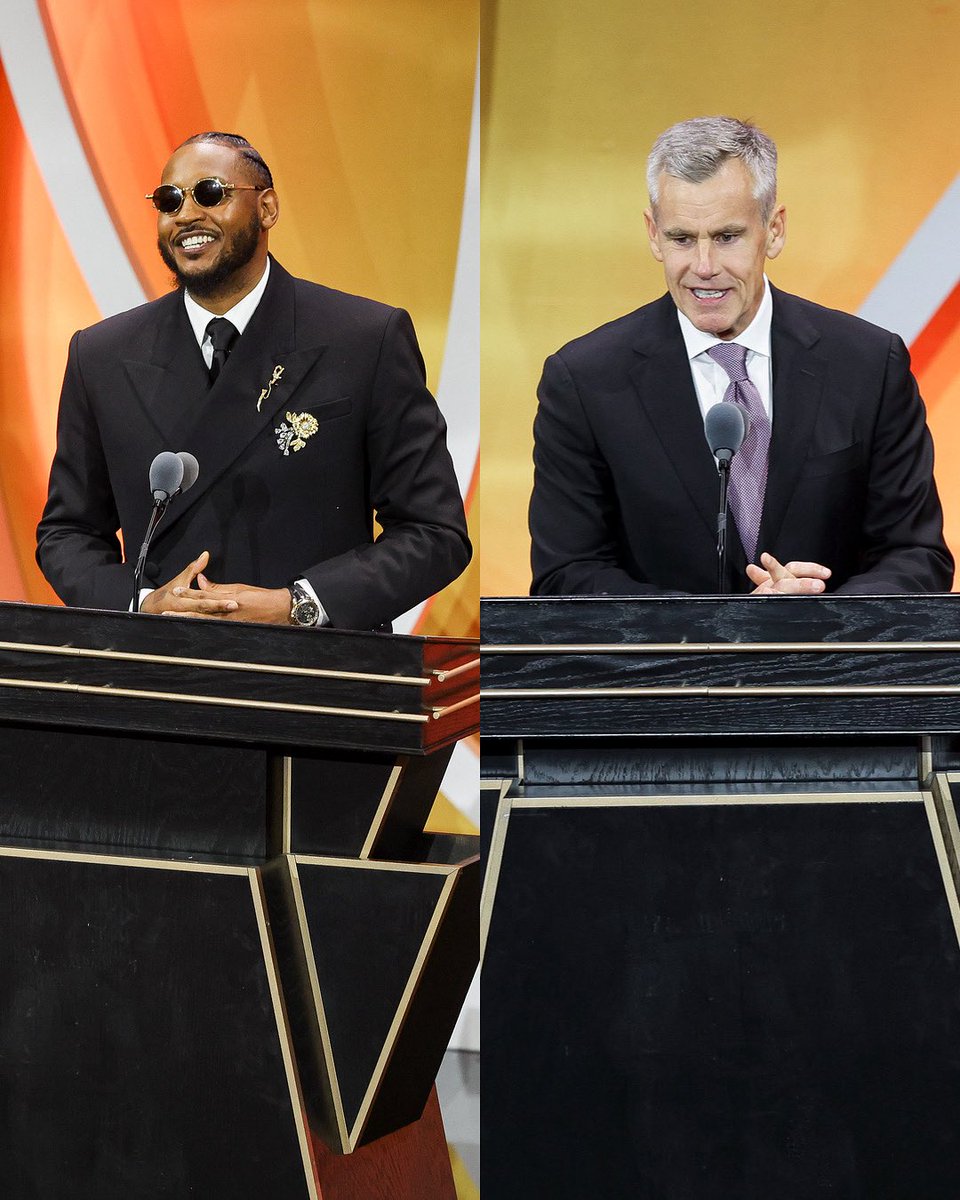 OKC THUNDER (@okcthunder) on Twitter photo Congratulations to Billy Donovan and Carmelo Anthony on their <a href="/Hoophall/">Basketball HOF</a> induction π Congratulations to Billy Donovan and Carmelo Anthony on their <a href="/Hoophall/">Basketball HOF</a> induction π