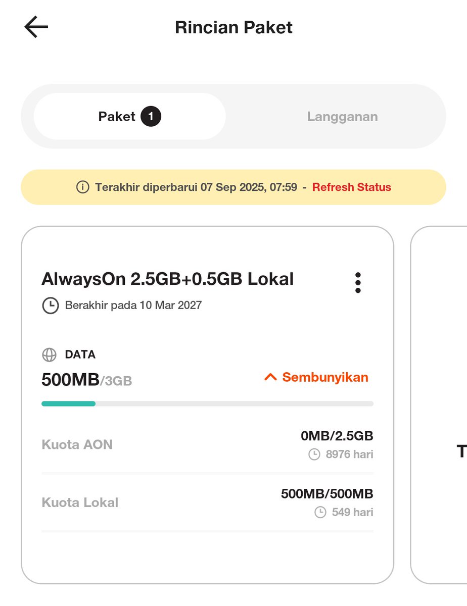bbeaverlyz's tweet photo. halo @triindonesia 
saya punya kuota lokal masih 500mb, tapi kenapa kuota ini tidak bisa dipakai sama sekali. hal ini terjadi tidak sekali dua kali, tapi sudah sangat lama setiap saya beli kuota yang ada kuota lokalnya selalu tidak bisa dipakai. mohon infonya ya admin, thx. https://t.co/sP7d04mVgb