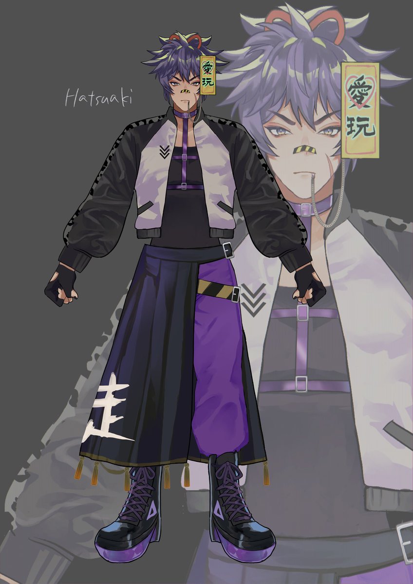 hatsuaki_e's tweet image. I’ve finished the front view!
This design is inspired by Japanese dekotora (decorated trucks) for a VTuber concept.🚚

He’s meant to look tough and wild, but I’d be happy if he also comes across as a little cute! 💕

#vtuberdesign #oc #Vtuber
