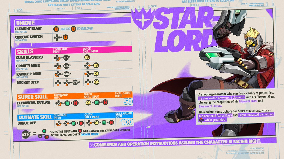 A galactic outlaw and the groovy leader of the Guardians of the Galaxy, Star-Lord brings his signature Element Guns and a belt full of grenades to the MARVEL Tōkon arena.