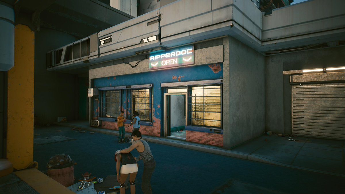 Found the shop where David’s ripperdoc… literally named “Doc…” used to work… different guy there now.

Dunno what happened to him. Might’ve skipped town? Who knows…