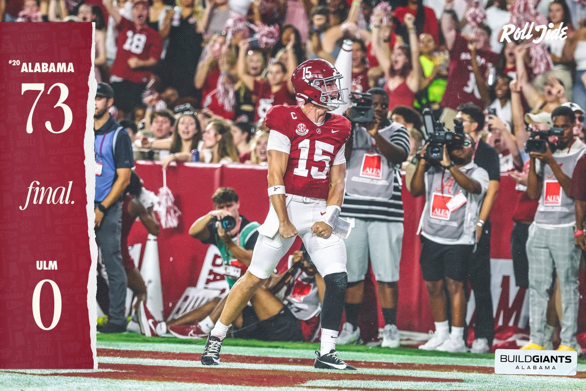 UA_Athletics's tweet photo. Shutout and SHUTDOWN 😤

#RollTide | @AlabamaFTBL x @_MIBProgram https://t.co/eG2ih0lhyd
