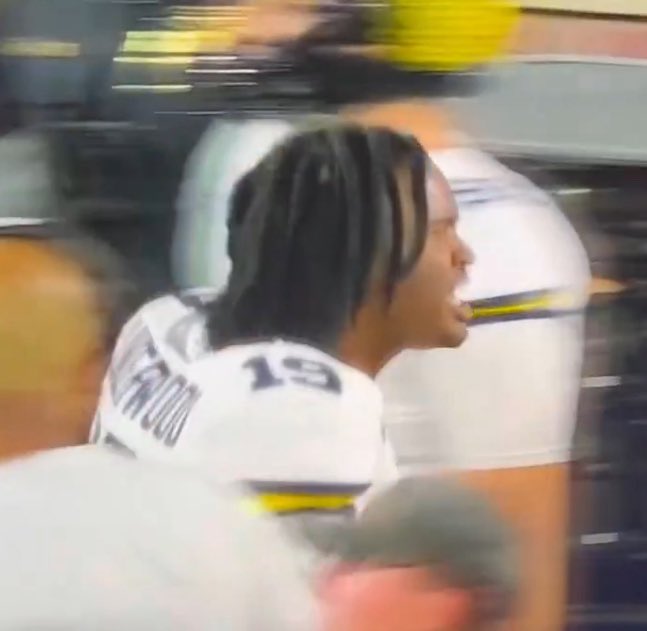 BarstoolTate's tweet image. A source close to the Michigan program has informed me that Bryce Underwood is VERY unhappy after tonight’s loss to Oklahoma.

Direct quote from just outside the lockeroom, “$12 million from Oracle Boy’s 9th wife isn’t enough to play for this clown. I still got LSU on speed dial”