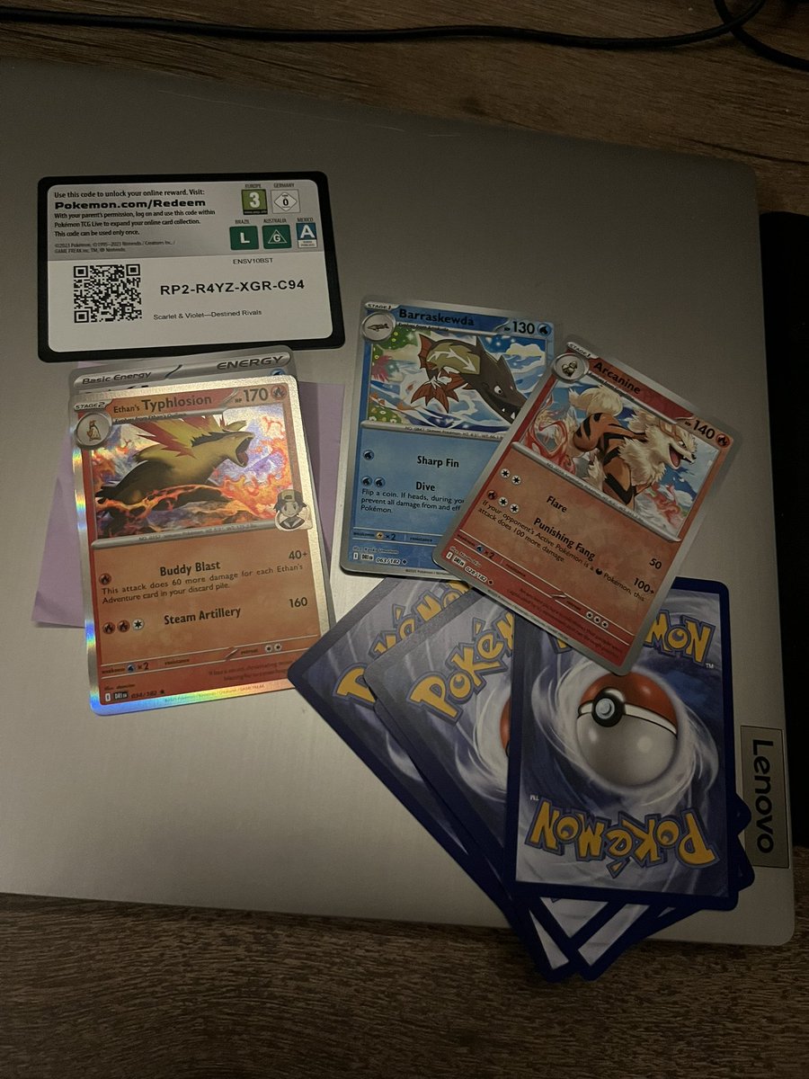 PoDoesPokemon's tweet image. Halfway through the booster! #DestinedRivals pack #3! #CodeCard #Pokemon #PokemonTCG