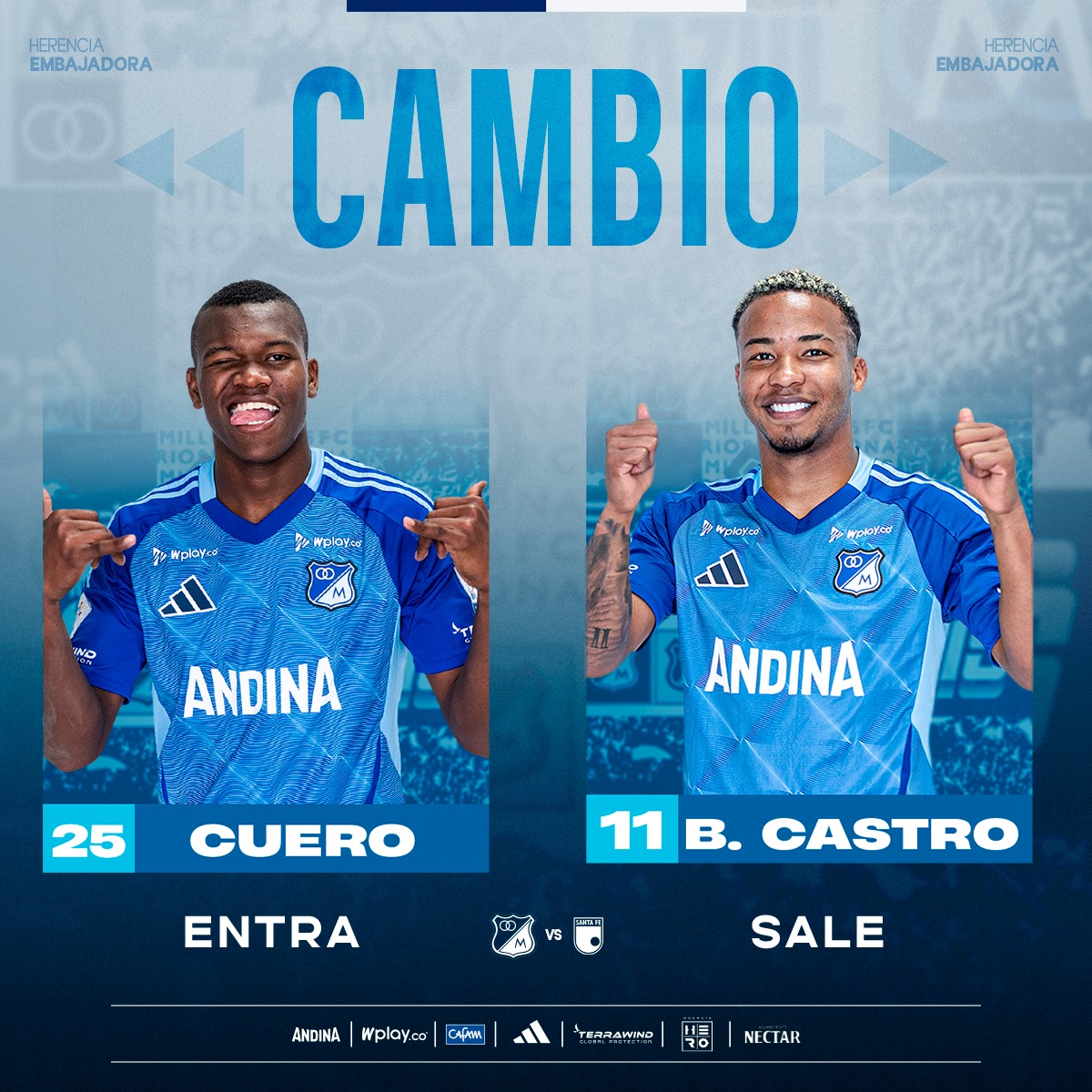 🔃 Cambio azul.

Ⓜ️ 0-0 🇮🇩 |#MFCvSFE
