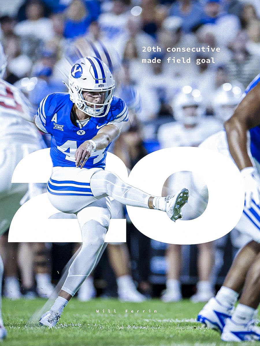 SCHOOL RECORD 20TH STRAIGHT FG FOR <a href="/wtferrin/">Will Ferrin</a>