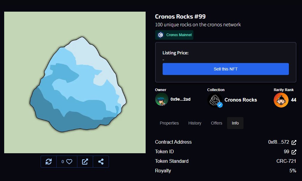 My <a href="/CronosRocksNFT/">Cronos Rocks & Fossils</a>

Minted 1,297 days ago.  Rank 44/100.  Not for Sale